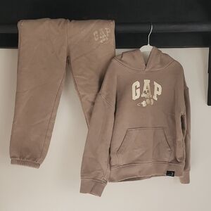 GAP Kids Brown Sweatpants and Hoodie Set